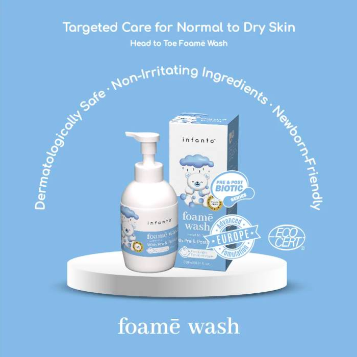 infanto newborn baby head to toe shower bath foam wash foame wash 宝宝洗澡沐浴露